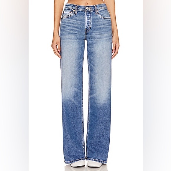 Re/Done Denim - Re/Done Mid Rise Wide Leg West Coast Fade